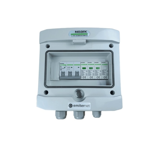 Switchgear attached AC Hermetic IP65 Surge Arrester Emitter Noark Type 1+2, 10A 3-F