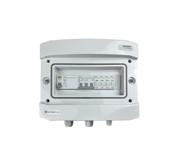 Switchgear attached AC Hermetic IP65 Surge Arrester Noark Type 2, 50A 3-F, RCD Type A 63A/300mA