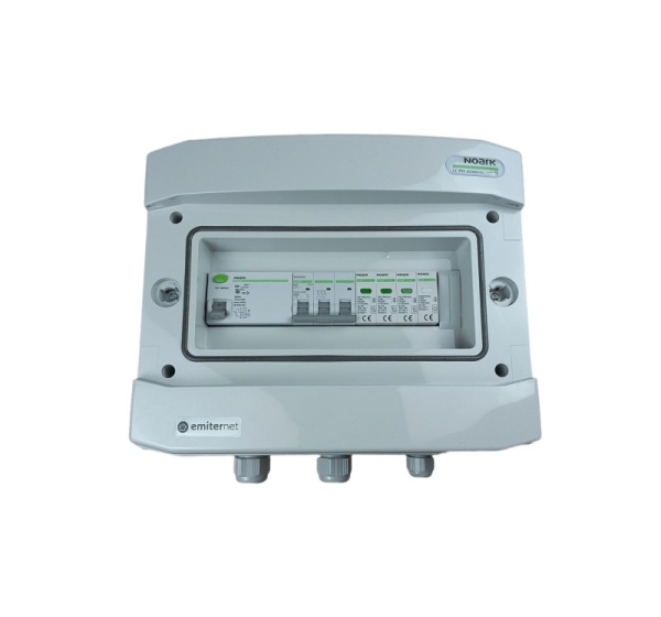 Switchgear attached AC hermetic IP65 EMITTER with surge arrester AC Noark type 1+2, 50A 3-F, RCD type A 63A/300mA
