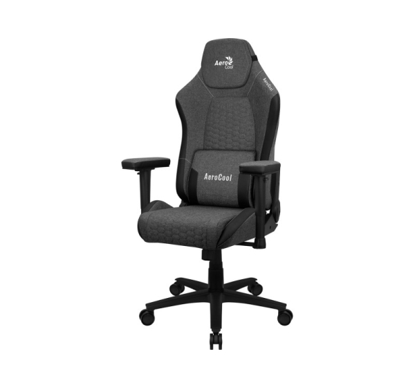 Aerocool CROWNASHBK, Ergonomic Gaming Chair, Adjustable Cushions, AeroWeave Technology, Black