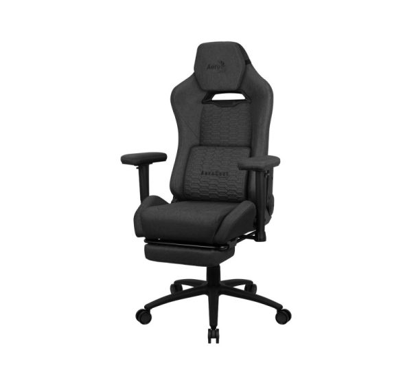 Aerocool ROYALASHBK Premium Ergonomic Gaming Chair Legrests Aeroweave Technology Black
