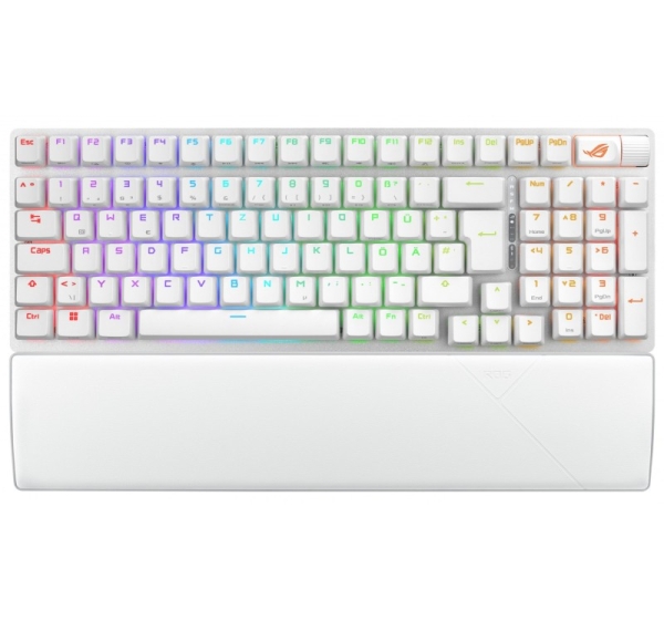 ASUS ROG Strix Scope II 96 Wireless keyboard Gaming USB + RF Wireless + Bluetooth QWERTZ German White