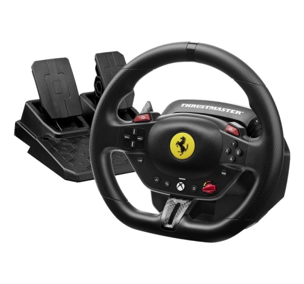 Thrustmaster T98 Ferrari 296 GTS Black USB Steering wheel + Pedals Analogue / Digital PC, Xbox One, Xbox Series S, Xbox Series X, Xbox One X, Xbox One S