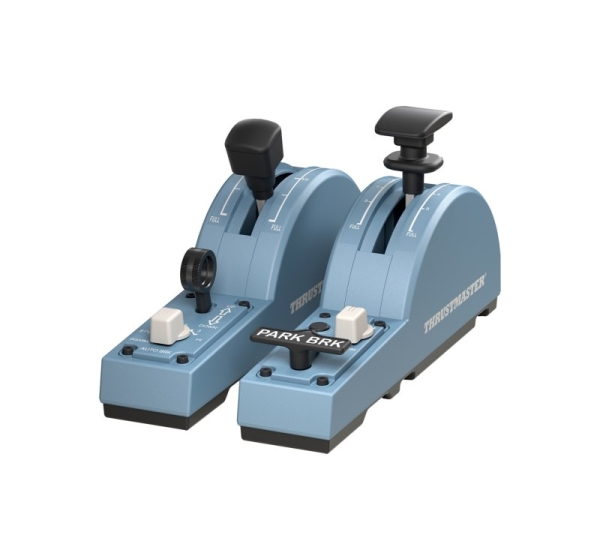 Thrustmaster TCA Quadrant Add-On Airbus Edition Blue Flight Sim Analogue / Digital PC