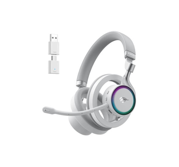 Havit Fuxi-H8 - wired/wireless gaming headphones (white)
