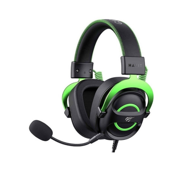 Havit H2002E - gaming headphones, black and green