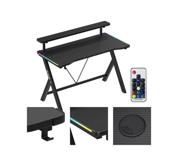Huzaro Hero 1.9 RGB Gaming Desk Black