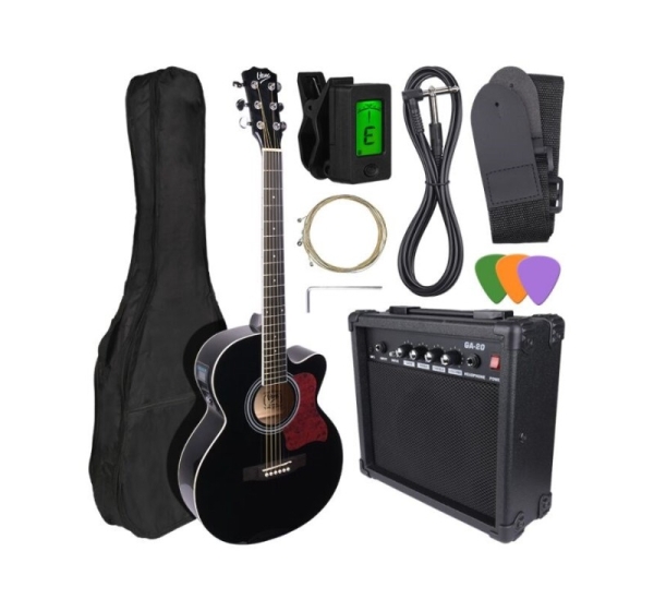 V-TONE EAG SET BK electroacoustic guitar. + amplifier