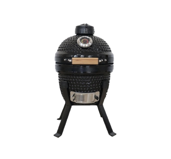 Kamado Bono Picnic Ceramic Grill 13″ Kamado barbecue/grill Cart Charcoal (fuel) Black