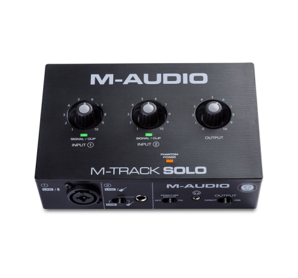 M-AUDIO M-Track Solo USB Audio interface Crystal preamplifier 16 bit 48 kHz Black