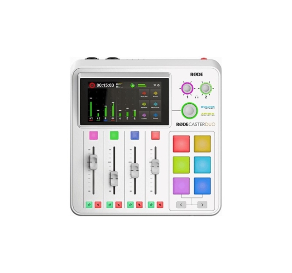 RØDECaster Duo White Podcast production studio Music production station, white