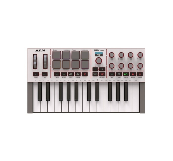 AKAI MPK Mini MK4 - MIDI controller / control keypad, white