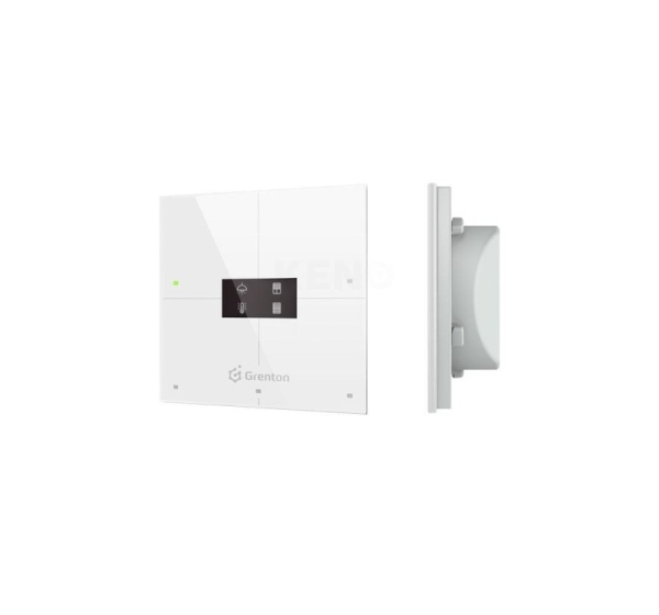 GRENTON SMART PANEL/ 4 TOUCH AREA/ OLED DISPLAY/ TF-BUS/ WHITE GLASS FRONT