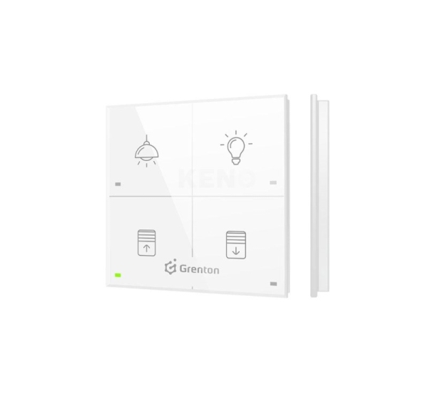 GRENTON TOUCH PANEL/ 4 TOUCH FIELDS/ TF-BUS/ WHITE GLASS FRONT