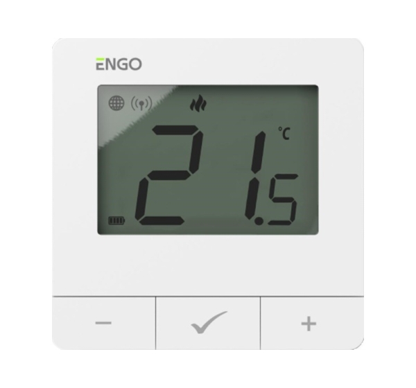 Thermostat, battery, white, ZigBee/868MHz, surface