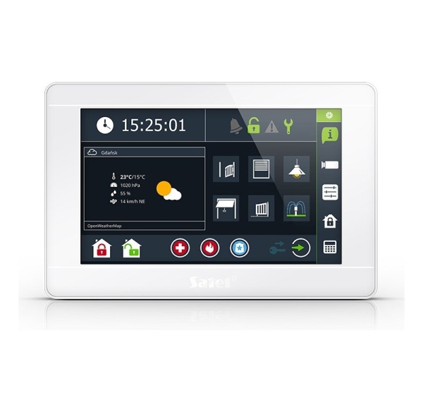 SATEL KEYPAD INT-TSI-W GRAPHIC 7 INCHES (WHITE)