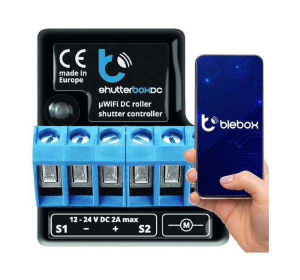BLEBOX shutterBoxDC v2 WiFi I/O module 2x input binary 2x relay outputs 230V