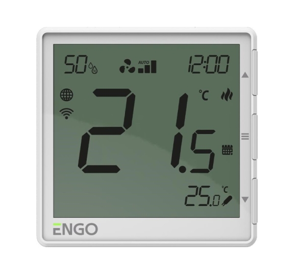 ENGO Controls EFAN-230W Fan Coil Thermostat, 230V