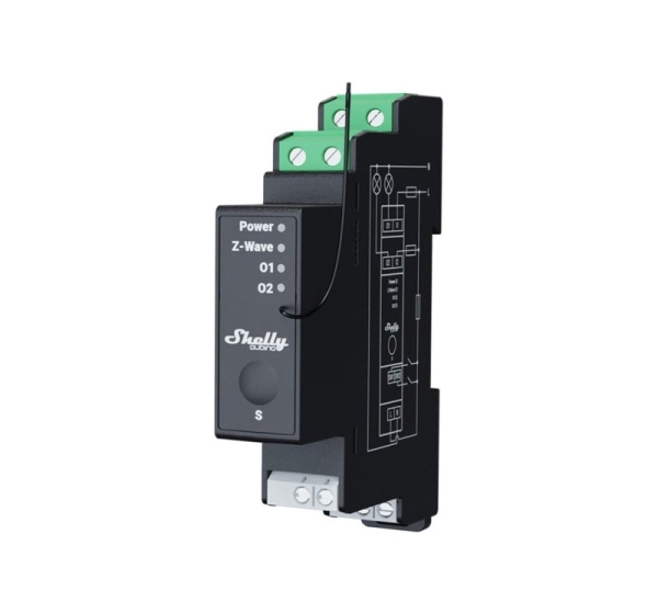 Shelly Qubino Wave Pro 2PM​ electrical relay Black