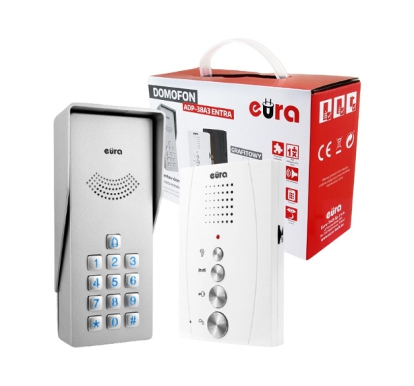 Domofon EURA ADP-38A3 ENTRA bialy