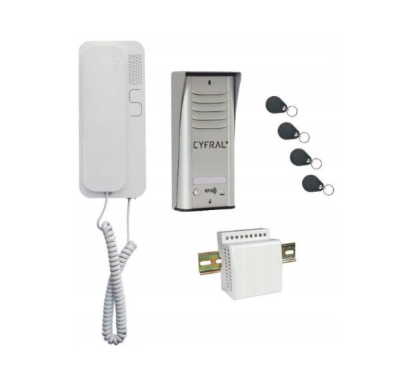 INTERCOM CYFRAL COSMO 1-TENANT SILVER