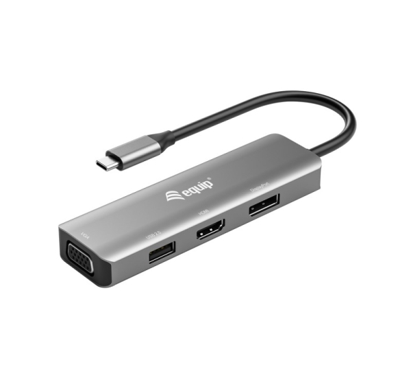 Equip USB-C to HDMI/DisplayPort/VGA /USB Adapter