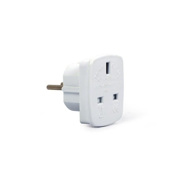 Gembird A-AC-UKEU-001 power plug adapter Type G (UK) Type F White