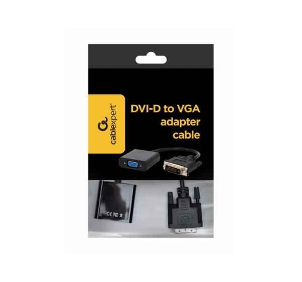 Gembird A-DVID-VGAF-01 video cable adapter 0.2 m DVI-D VGA (D-Sub) Black