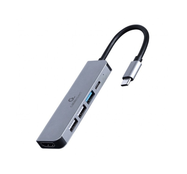 Gembird A-CM-COMBO5-03 USB Type-C 5-in-1 multi-port adapter (Hub + HDMI + PD)