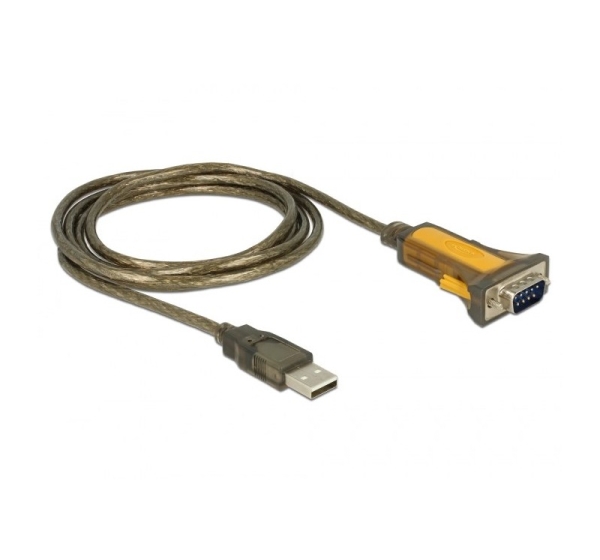 DeLOCK 65840 serial cable Black, Yellow 1.5 m USB Type-A DB-9