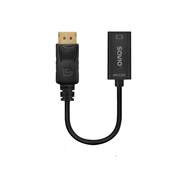 Adapter Savio DisplayPort (M) v1.2 - HDMI A (F) v1.4, 4K, AK-62