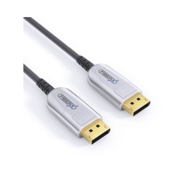 FiberX FX-I260-010 DisplayPort cable 10 m Black, Silver