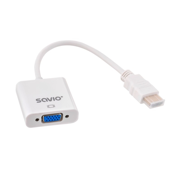 SAVIO HDMI (M) TO VGA (F) ADAPTER WHITE CL-201