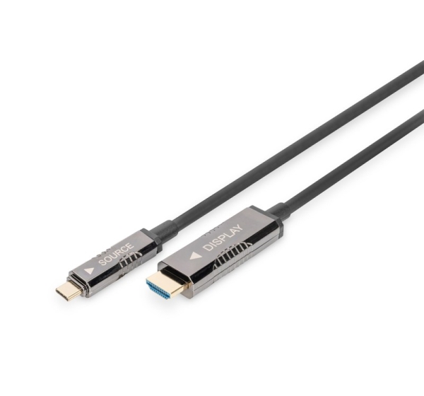 Digitus USB-C - HDMI AOC adapter cable, UHD 4K / 60 Hz, 20m