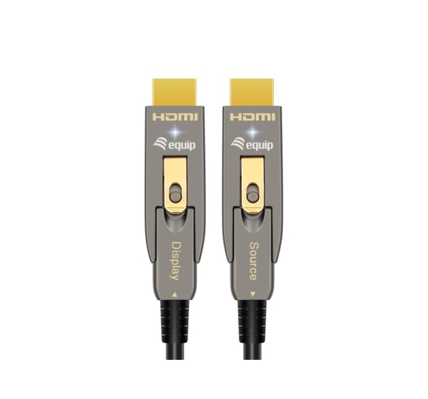 Equip HDMI 2.0 Detachable Type D + A Active Optical Cable, 30m, 4K/60Hz