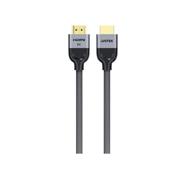 UNITEK 8K Braided Nylon 1M HDMI cable HDMI Type A (Standard) Grey