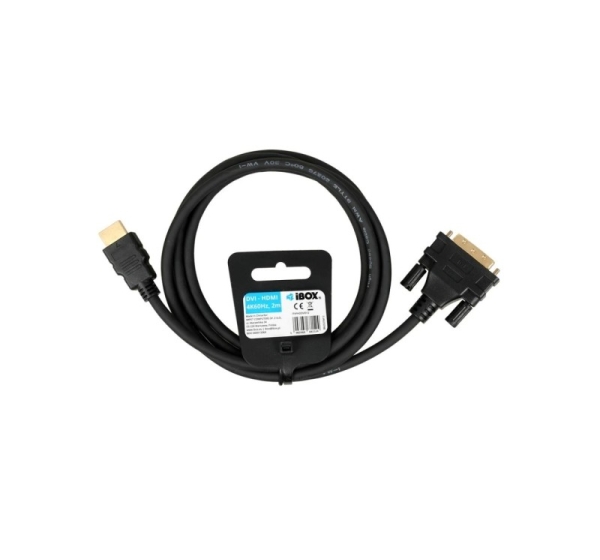 IBox ITVFHDDVI012 HDMI to DVI cable FullHD 1080p 2 m black