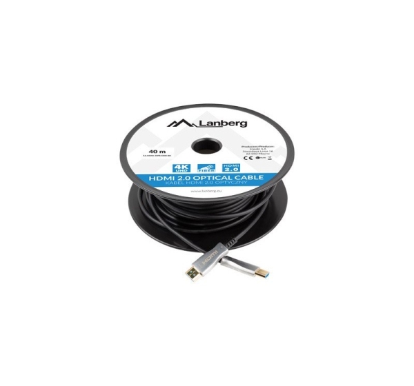Lanberg CA-HDMI-20FB-0400-BK optical cable HDMI M/M 40m v2.0 4K AOC