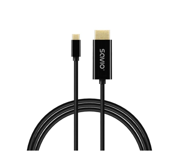SAVIO CL-191 USB-C to HDMI Cable, 30Hz, 2m, plastic