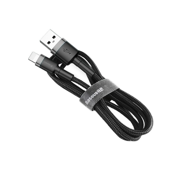 Cable Lightning USB Baseus Cafule 1.5A 2m (gray and black)