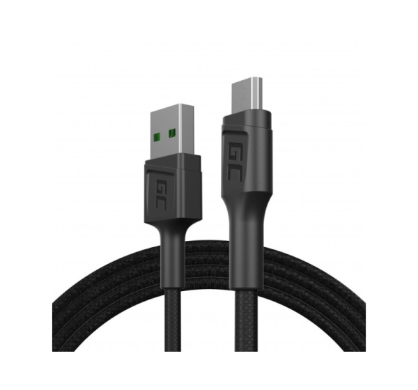 Green Cell KABGC20 USB cable USB 2.0 1.2 m USB A Micro-USB B Black