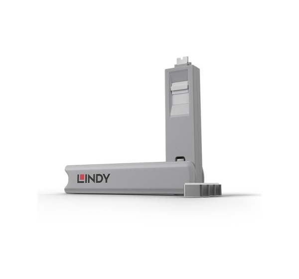 Lindy USB Type C Port Blocker Key - Pack of 4 Blockers, White