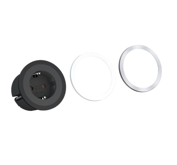Bachmann 926.001 socket-outlet Type F Black