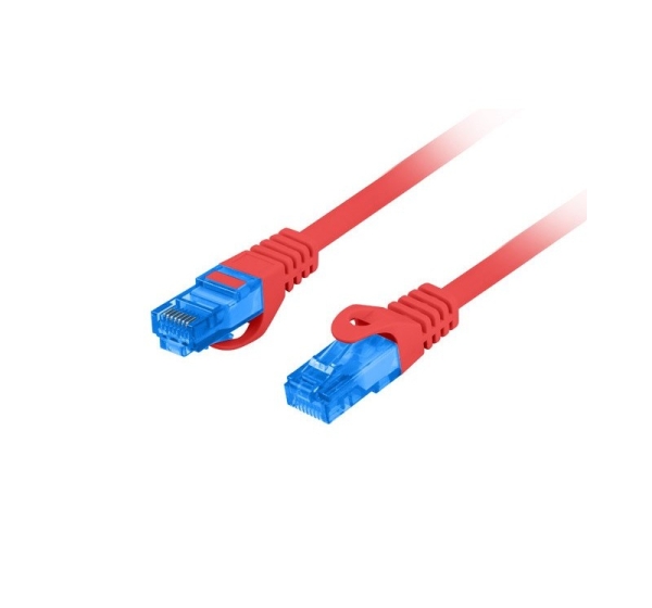 LANBERG PATCHCORD S/FTP CAT.6A 1M RED LSZH