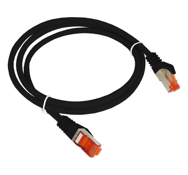 Alantec KKS6CZA0.5 Patch-cord F/UTP cat.6 PVC 0.5m black