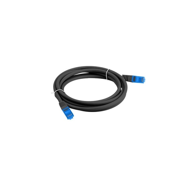 LANBERG PATCHCORD S/FTP CAT.6A 0.5M BLACK LSZH