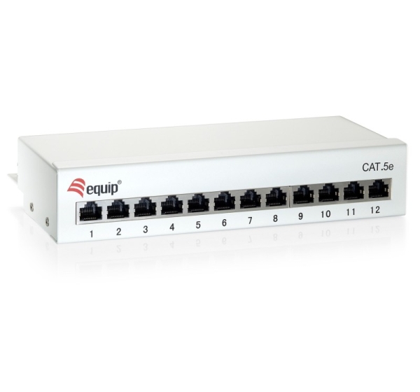 Equip 12-Port Cat.6 Desktop Patch Panel, Light Grey