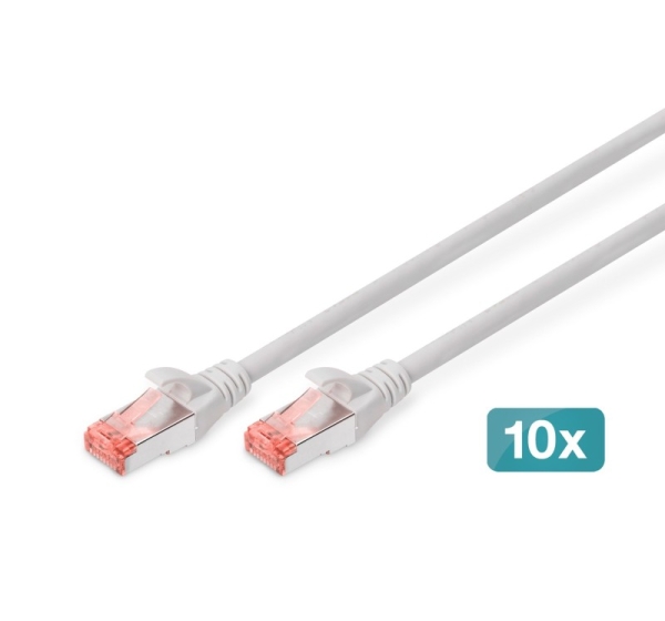 Digitus CAT 6 S/FTP patch cable, 10 pieces