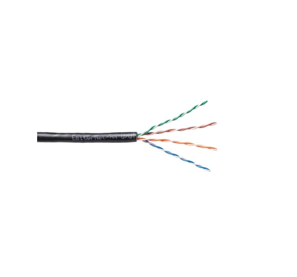 Kabel EmiterNet zewnętrzny PVC+PE UTP (U/UTP) kat.5e, drut 4x2x0,5 PE