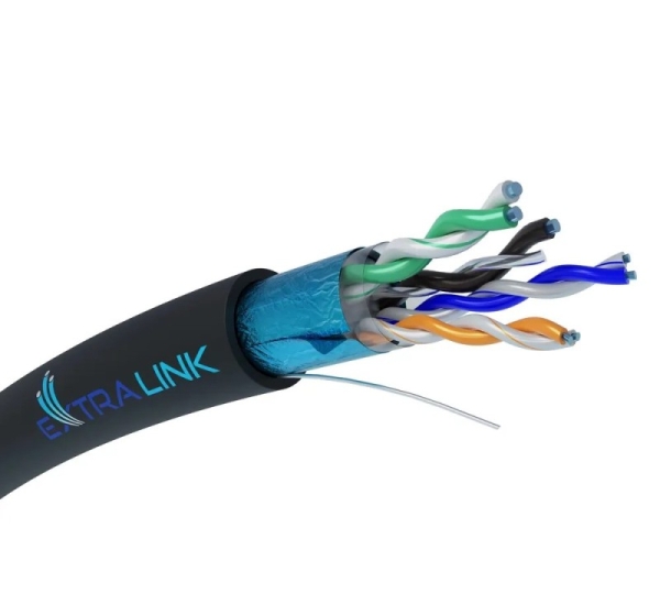 Extralink CAT5E FTP (F/UTP) External Gelazed | Twisted-pair network cable | 305M